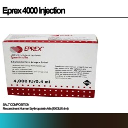 Eprex 4000 Injection is used to treat anaemia brought on by long-term